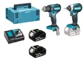 Makita Akku-Combo Set 18V DLX COMBO Akkuschrauber DDF485 Schlagschrauber DTD153