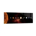 Panorama Bilder auf Glas Sonnensystem Planeten Kosmos Glasbild 90x30cm Wandbilder Dekoration Wohnzimmer Schlafzimmer Küche Klein Wanddeko Bild im Glas Wand Kunstdruck Art Modern GAB90x30-5377