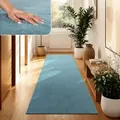 Paco Home Moderner Wohnzimmer Teppich Kurzflor Waschbar Weich Einfarbig Felloptik Anti-rutsch 80x150 Cm, Türkis