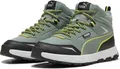 PUMA Evolve Trail PS Sneaker, Green Moon-Lemon Sherbert Black, 34 EU