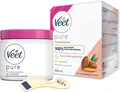 Veet Zuckerpaste Haarentfernung an Körper & Gesicht, 3 St., inkl. Holzspatel & Stoffstreifen, mit Arganöl