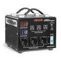 VEVOR Spannungswandler-Transformator, 5000 VA, Hochleistungs-Aufwärts-/Abwärtstransformator, 110 V auf 220 V & 220 V auf 110 V, mit 3 US-Steckdosen, 3 EU-Steckdosen, LCD-Display, Schutzschalter