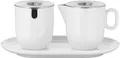 WMF Kaffeeservice Barista Zucker & Milch-Set (3-tlg), 2 Personen, Porzellan, mit Untersetzer, Milchkanne, spülmaschinengeeignet