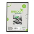Stewart Superior Seco A4-Holz-Urkundenrahmen mit Perspex-Sicherheitsglas - schwarz