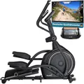 Skandika Crosstrainer Carbon P30-S | Ellipsentrainer für zuhause, mit Touchscreen, mit Steigung, bis 150 kg, 32 Widerstandsstufen, App kompatibel | Fitnessgerät, Trainingsgerät für Ausdauertraining