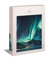 Ulmer Puzzleschmiede - Puzzle „Schauspiel der Nacht“ - Klassisches 1000 Teile Skandinavien-Puzzle - Imposante Polarlichter in der Langen Nacht – Premium-Landschafts-Puzzle Made in Germany