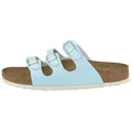 Birkenstock Florida Birko-Flor Nubuk schmal Damen Sandale Sandaletten, Sommerschuhe, Badeschuhe, Riemchen, Schlappen blau 40 EU