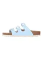 Birkenstock Damen Pantolette Florida Birko-Flor Nubuk schmal Blau 40