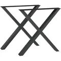 Tischgestell 2er Set Maribo 72x55cm Schwarz