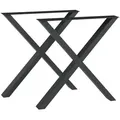 en.casa Tischgestell (2-St., 2er Set), »Maribo« Stahl 72 x 55 cm Schwarz schwarz 55 cm x 72 cm