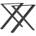 [en.casa] Tischgestell-Set, Schwarz, Metall, 55x72x10 cm, Esszimmer, Tische, Esstische, Tischsysteme, Tischgestell
