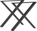 Tischgestell 2er Set ‘Maribo’ für Esstisch Schreibtisch Stahl 72 x 55 cm Schwarz