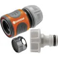 GARDENA 18285-20 Kunststoff Hahnanschluss Steckkupplung, 13 mm (1/2) Ø, 15 mm