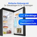 Bomann® Kühlschrank ohne Gefrierfach | 84cm | leise | 3 Ablagen | Türanschlag wechselbar | Standardkühlschrank | VS 7255 schwarz