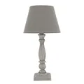 Grafelstein Tischleuchte VINTAGE GREY, Stehlampe Landhausstil Shabby Chic Deko Lampe E14, kabelgebunden, grau weiß gewischt
