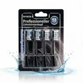 Tristan Auron Original Ersatzzahnbürsten Aufsteckbürsten Bürstenaufsätze für elektrische Zahnbürste Schallzahnbürste I 4x Bürstenköpfe (Schwarz)