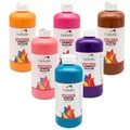 Farbello Acrylfarben Set 500 ml je Farbe – Hochpigmentiert, wasserbasiert & wasserfest – Profi Künstlerbedarf für Leinwand, Holz, Stoff & Stein – Acryl-Pouring (6 Zusatsfarben)
