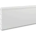 PROFHOME 653805 Sockelleiste Fußleiste Zierleiste Stuckleiste 2 m 200 cm x 1,5 cm x 20 cm Weiß