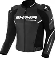 SHIMA Bandit 2.0 perforierte Motorrad Lederjacke, schwarz/weiß, 50