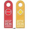 speecheese Dekohänger Verkehrsschilder Vorfahrtstraße und Stopschild Türhänger 10er Set