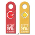 Verkehrsschilder Vorfahrtstraße und Stopschild Türhänger 10er Set