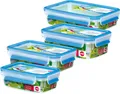 CLIP & CLOSE Frischhaltedose (transparent/blau, 1,0 Liter, Klassikformat)