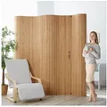 Homestyle4u Paravent Raumteiler Trennwand Bambus Sichtschutz Holz 145x200 195x200 Indoor (1 St), Braun, Faltwand braun 250 cm x 195 cm x 1 cm