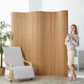 Raumteiler Trennwand Paravent Bambus Braun Sichtschutz Raumtrenner Homestyle4u