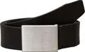 Calvin Klein Herren Gürtel Formal Plaque Belt 3,5 cm Ledergürtel, Schwarz (Black), 85 cm