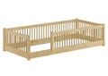 Kinderbett niedriges Bodenbett Kiefer natur 90x200 Kleinkinder Laufstall ähnlich V-60.65-09Rollrost inkl.