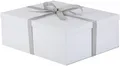 Geschenkbox mit Deckel 42 x 32 x 15.5 cm groß xxl, Geschenkbox mit Schleifen, 