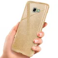 ONEFLOW Glitter Case für Samsung Galaxy A3 (2017) Glitzer Handyhülle mit Kameraschutz, Stylische Hülle Glitzernd, Dünne TPU Schutzhülle für Damen, Glitzerhülle Qi kompatibel, Gold