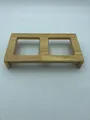 Trixie Napf-Set Keramik/Holz, schwarz - für Hunde/Katzen, 28x5x15 cm