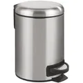 Kosmetik Treteimer Leman Easy Close Edelstahl 3l, Rostfrei, 3 Liter, Silber Matt, Edelstahl Rostfrei Satiniert, Polypropylen Schwarz - Silber Matt - Wenko