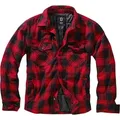 Brandit Lumber Jacke, schwarz-rot, Größe XL für Männer