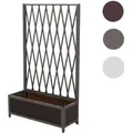 Alu-Rankgitter HWC-G21, Scherengitter Rankhilfe Blumenkasten Pflanzkübel, Stahl 152x90x35cm ~ grau