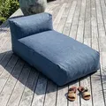Modulare 2-Sitzer-Gartenmöbel mit pazifikblauer Chaiselongue - Oviala Mixi - Blau