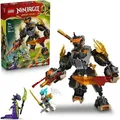 LEGO NINJAGO Coles Action-Mech und Drachen-Zane - Ninja Spielzeug für Jungen und Mädchen - Modellbau mit Actionfigur, 3 Minifiguren und Schwerter... - Bronze