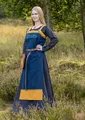 Battle-Merchant Wikinger Trägerkleid / Schürzenkleid Hilja mit Stickerei, blau