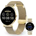XCOAST SIONA 2 Damen Smartwatch, 4,2cm/1,3" AMOLED Display, iOS/Android, classic gold, Blutsauerstoff, Blutdruck, Puls, 7 Tage Akku