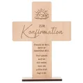 Spruchreif | Holzkreuz mit Gravur | Holzaufsteller Kreuz | Geschenke aus Holz | Christliche Geschenk | Geschenk Konfirmation