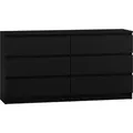 CDF Kommode Malwa M6 140 | Farbe: Schwarz | Schrank für Dokumente, Kleinigkeiten - Schwarz