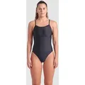 Badeanzug Damen Lightdrop-Back Einfarbig - Black-black - 38