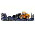 MAN LKW mit Tieflader Sattelauflieger und JCB Radlader 1/87 - Siku 1790