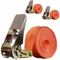 Baumarktplus - 2 Stück Spanngurte Mit Ratsche Zurrgurt 6m 1000kg 1-tlg Zur Ladungssicherung