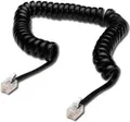 ASSMANN UAE Hörerkabel - 2xRJ10 spiral 2m 4-adrig - 1:1 Modularstecker RJ10 4P4C auf Modularstecker RJ10 4P4C - schwarz (AK-460101-020-S)