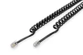 DIGITUS Digitus AK-460101-020-S Telefonkabel 2 m Schwarz (AK-460101-020-S)
