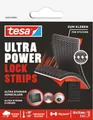 tesa® Ultra Power Lock Stripes schwarz, 4 Streifen à 5 cm, wetterfest, Haltekraft bis 4 kg 664387