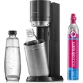 SodaStream Wassersprudler DUO Standard inkl. 2 Flaschen und Quick Connect Zylinder, titan - Schwarz