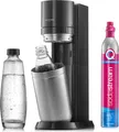 SodaStream Wassersprudler DUO Standard inkl. 2 Flaschen und  Quick Connect Zylinder, titan